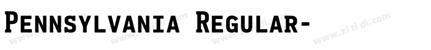 Pennsylvania Regular字体转换